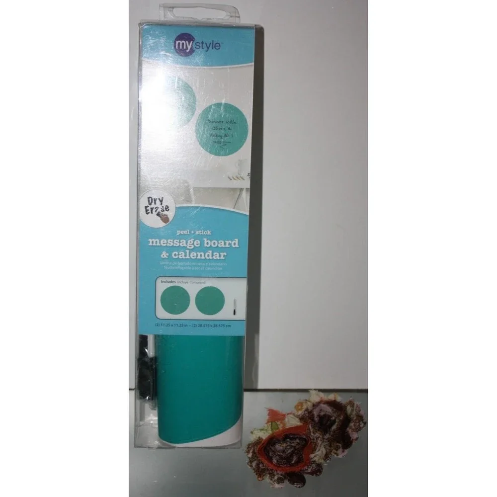 3/$15 My Style Dry Erase Peel & Stick Message Board & Calendar -11.25 x 11.25